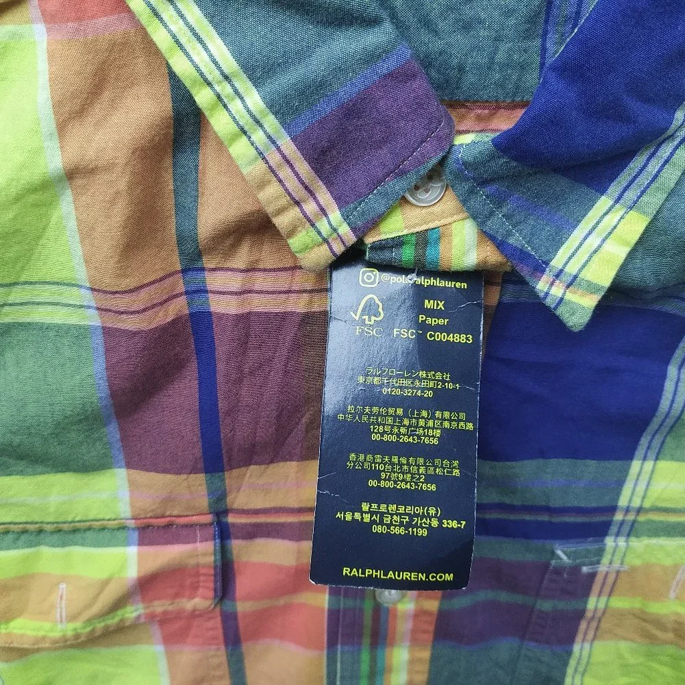 POLO RALPH LAUREN MENS CHECK SHIRT - Picture 4 of 6